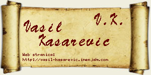 Vasil Kašarević vizit kartica